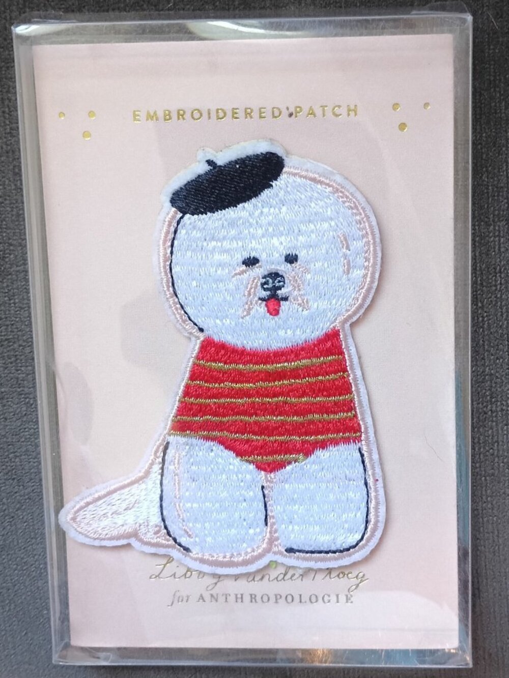 Anthropologie French Poodle Patch NWT